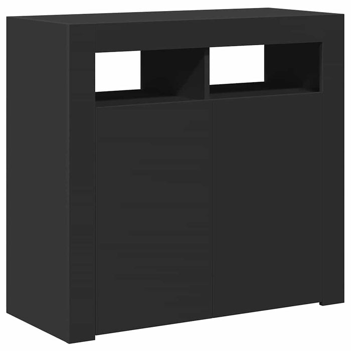 Servantă cu lumini LED, negru, 80x35x75 cm - WALTI WALTI