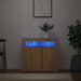 Servantă cu lumini LED, stejar sonoma, 80x35x75 cm - WALTI WALTI