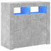 Servantă cu lumini LED, gri beton, 80x35x75 cm - WALTI WALTI