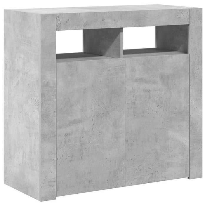 Servantă cu lumini LED, gri beton, 80x35x75 cm - WALTI WALTI