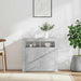 Servantă cu lumini LED, gri beton, 80x35x75 cm - WALTI WALTI