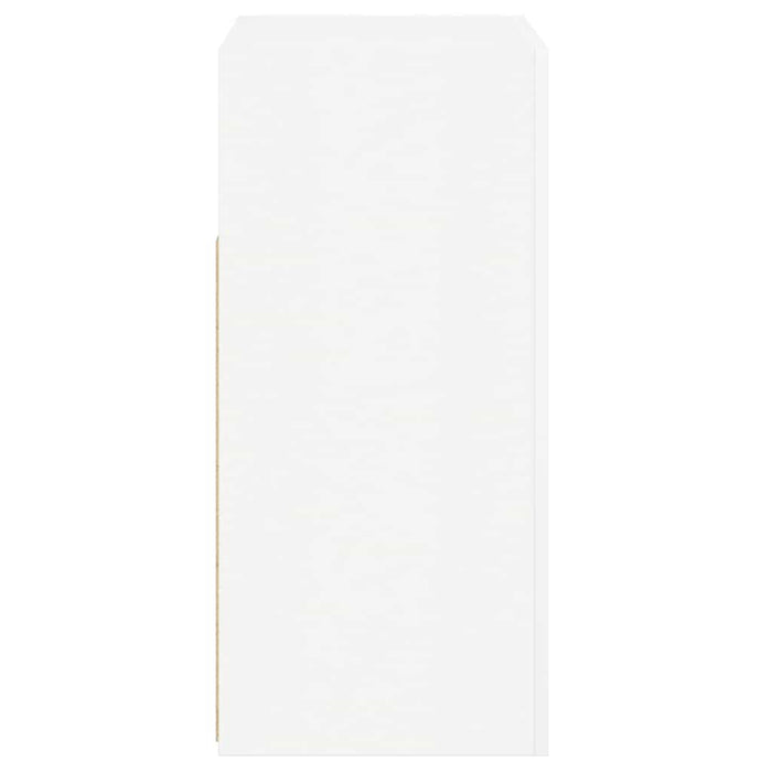 Servantă cu lumini LED, alb extralucios, 80x35x75 cm WALTI