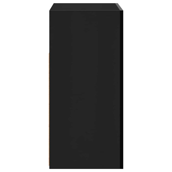 Servantă cu lumini LED, negru extralucios, 80x35x75 cm WALTI