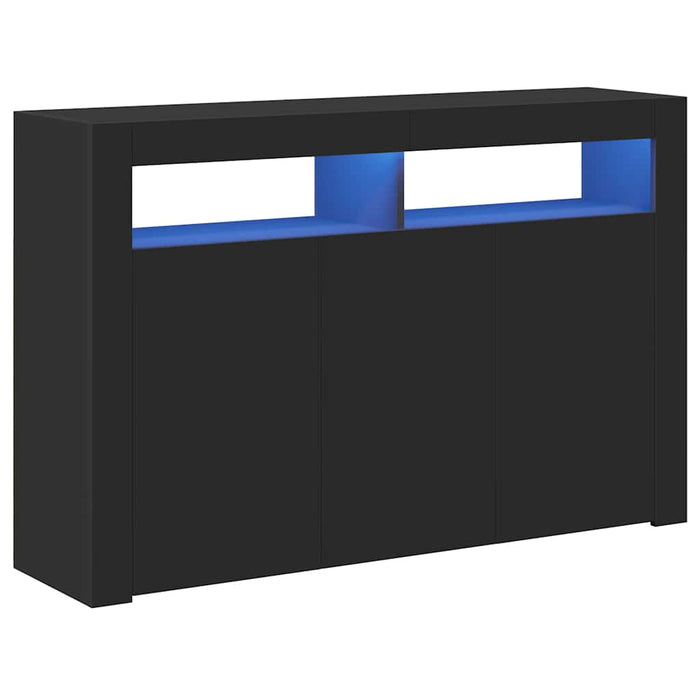 Servantă cu lumini LED,negru , 115,5x30x75 cm - WALTI WALTI