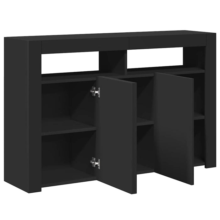 Servantă cu lumini LED,negru , 115,5x30x75 cm - WALTI WALTI