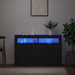 Servantă cu lumini LED,negru , 115,5x30x75 cm - WALTI WALTI