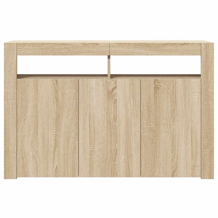 Servantă cu lumini LED, stejar Sonoma, 115,5x30x75 cm - WALTI WALTI