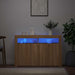 Servantă cu lumini LED, stejar Sonoma, 115,5x30x75 cm - WALTI WALTI