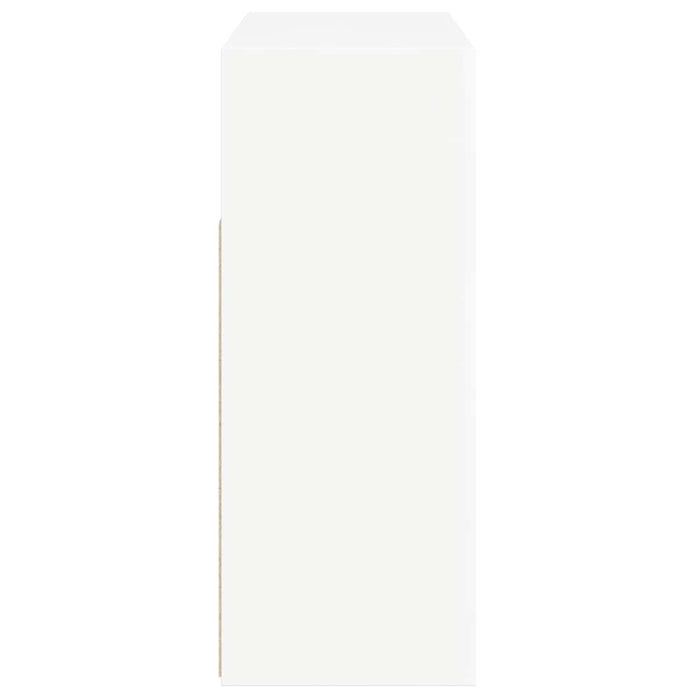 Servantă cu lumini LED, alb extra lucios,115,5x30x75 cm WALTI