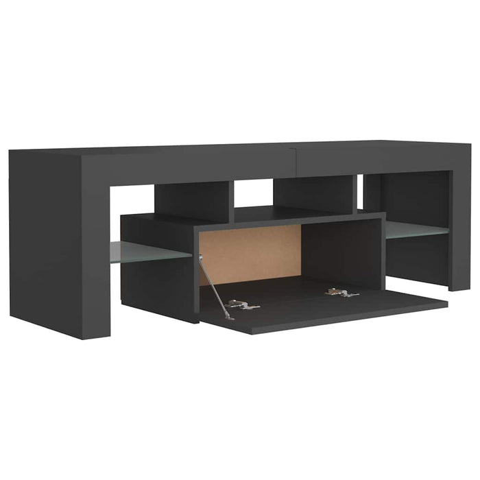 Comodă TV cu lumini LED, gri, 120x35x40 cm WALTI