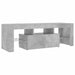 Comodă TV cu lumini LED, gri beton, 120x35x40 cm - WALTI WALTI