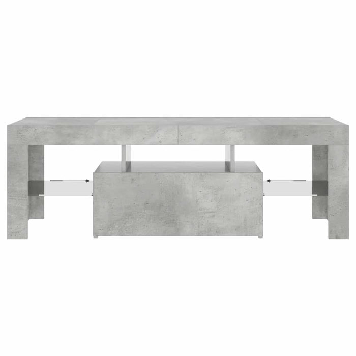 Comodă TV cu lumini LED, gri beton, 120x35x40 cm - WALTI WALTI