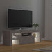 Comodă TV cu lumini LED, gri beton, 120x35x40 cm - WALTI WALTI
