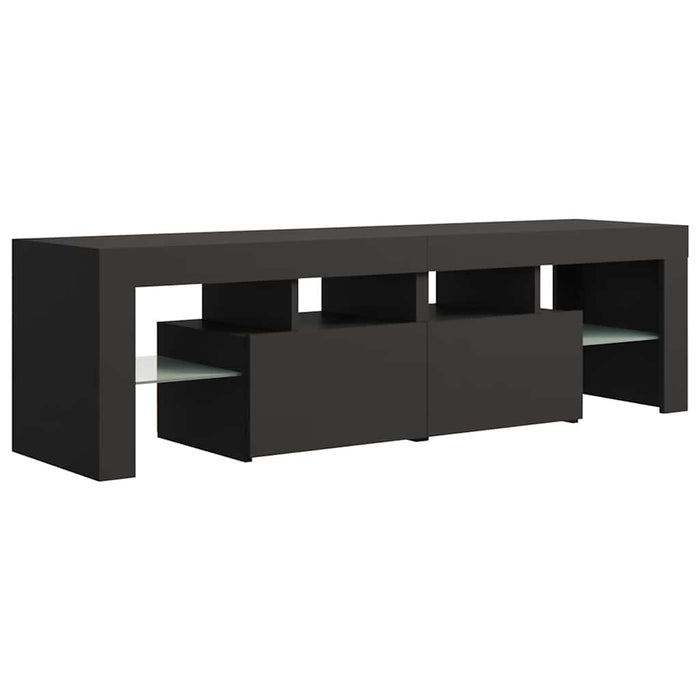 Comodă TV cu lumini LED, gri, 140x36,5x40 cm WALTI