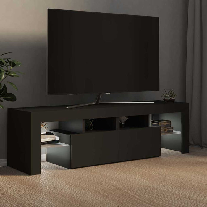 Comodă TV cu lumini LED, gri, 140x36,5x40 cm WALTI