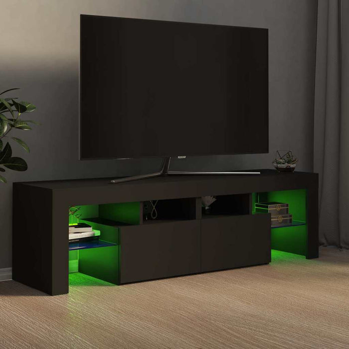 Comodă TV cu lumini LED, gri, 140x36,5x40 cm WALTI