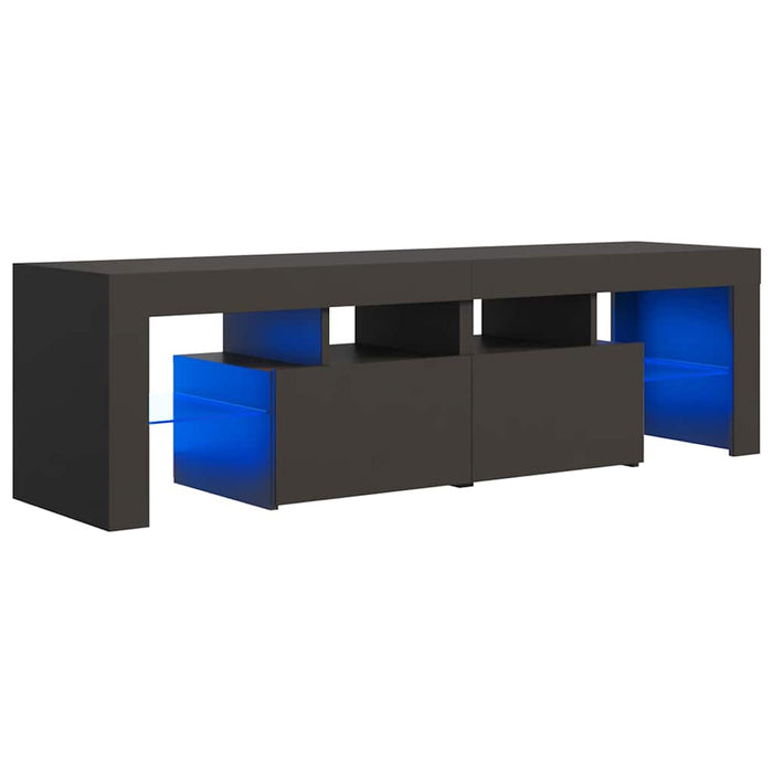 Comodă TV cu lumini LED, gri, 140x36,5x40 cm WALTI
