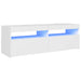 Comodă TV cu lumini LED, alb, 120x35x40 cm - WALTI WALTI
