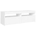 Comodă TV cu lumini LED, alb, 120x35x40 cm - WALTI WALTI