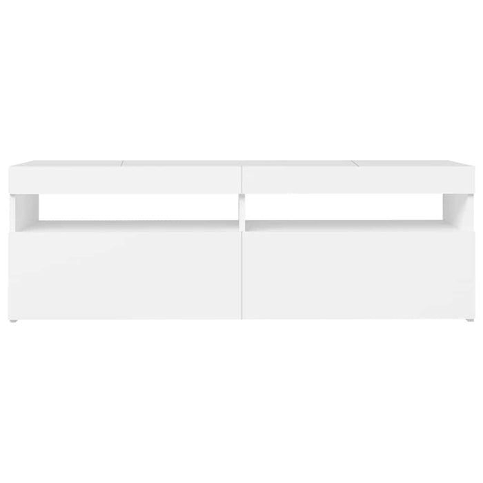 Comodă TV cu lumini LED, alb, 120x35x40 cm - WALTI WALTI