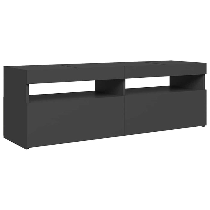 Comodă TV cu lumini LED, gri, 120x35x40 cm WALTI