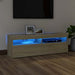 Comodă TV cu lumini LED, stejar Sonoma, 120x35x40 cm - WALTI WALTI