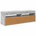Comodă TV cu lumini LED, gri beton, 120x35x40 cm - WALTI WALTI