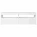 Comodă TV cu lumini LED, alb extralucios, 120x35x40 cm - WALTI WALTI