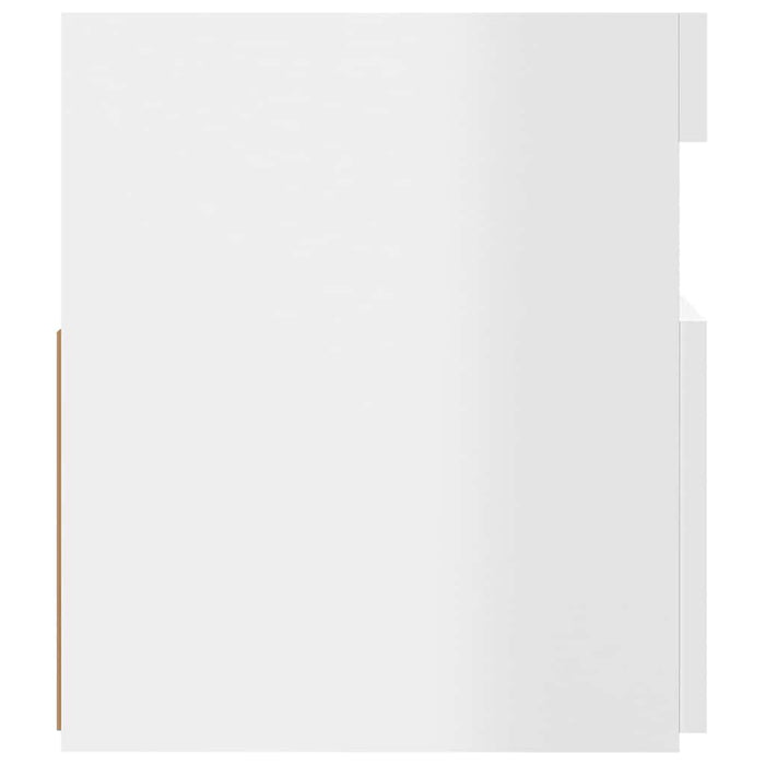 Comodă TV cu lumini LED, alb extralucios, 120x35x40 cm - WALTI WALTI