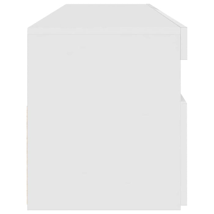 Comodă TV cu lumini LED, alb, 90x35x40 cm - WALTI WALTI