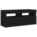Comodă TV cu lumini LED, negru, 90x35x40 cm - WALTI WALTI