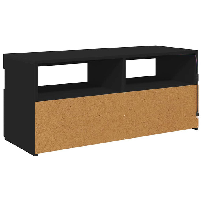 Comodă TV cu lumini LED, negru, 90x35x40 cm - WALTI WALTI
