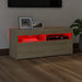 Comodă TV cu lumini LED, stejar sonoma, 90x35x40 cm - WALTI WALTI