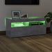 Comodă TV cu lumini LED, gri beton, 90x35x40 cm - WALTI WALTI