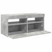 Comodă TV cu lumini LED, gri beton, 90x35x40 cm - WALTI WALTI