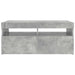 Comodă TV cu lumini LED, gri beton, 90x35x40 cm - WALTI WALTI