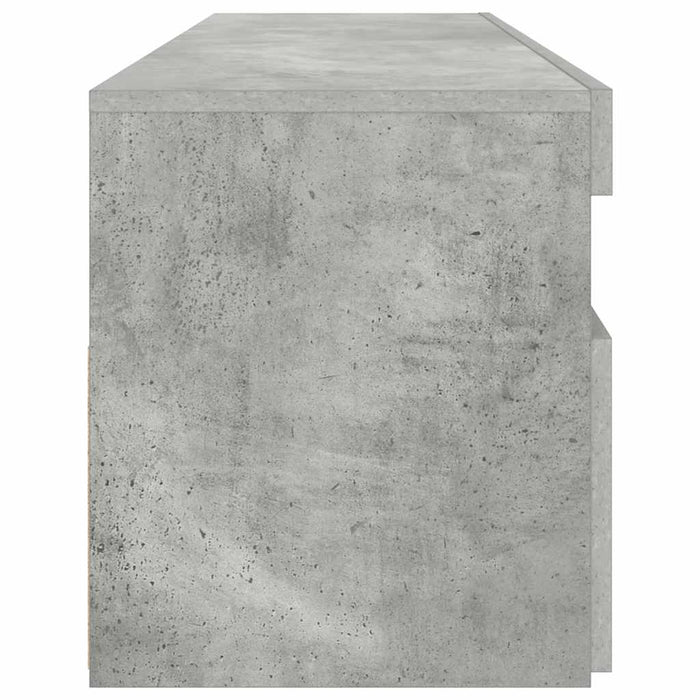 Comodă TV cu lumini LED, gri beton, 90x35x40 cm - WALTI WALTI
