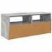 Comodă TV cu lumini LED, gri beton, 90x35x40 cm - WALTI WALTI