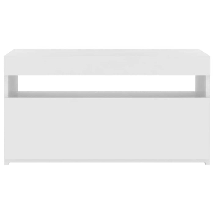 Comodă TV cu lumini LED, alb, 75x35x40 cm - WALTI WALTI