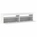 Comode TV cu lumini LED, 2 buc., alb, 75x35x40 cm - WALTI WALTI