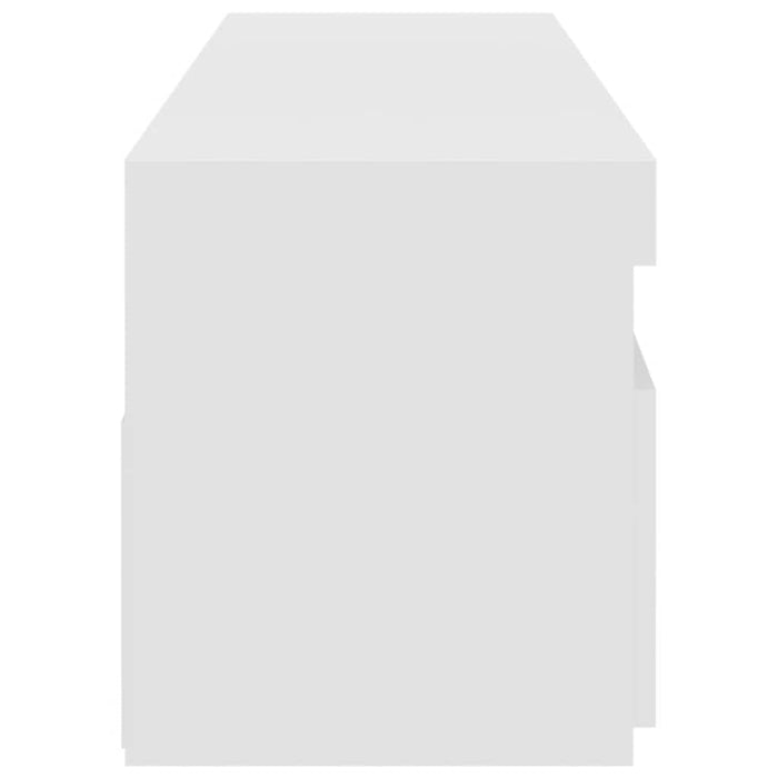 Comode TV cu lumini LED, 2 buc., alb, 75x35x40 cm - WALTI WALTI