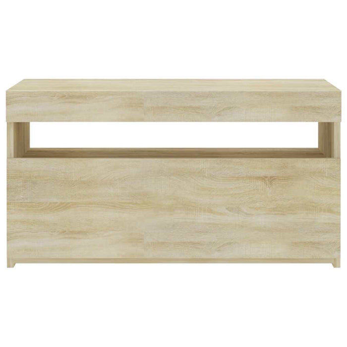 Comodă TV cu lumini LED, stejar sonoma, 75x35x40 cm - WALTI WALTI