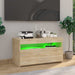 Comodă TV cu lumini LED, stejar sonoma, 75x35x40 cm - WALTI WALTI