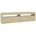 Comode TV cu lumini LED, 2 buc., stejar sonoma, 75x35x40 cm - WALTI WALTI