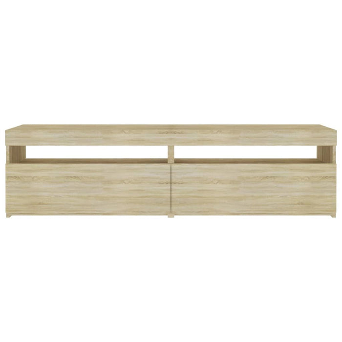 Comode TV cu lumini LED, 2 buc., stejar sonoma, 75x35x40 cm - WALTI WALTI