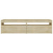 Comode TV cu lumini LED, 2 buc., stejar sonoma, 75x35x40 cm - WALTI WALTI