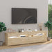 Comode TV cu lumini LED, 2 buc., stejar sonoma, 75x35x40 cm - WALTI WALTI