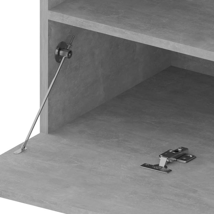 Comodă TV cu lumini LED, gri beton, 75x35x40 cm - WALTI WALTI
