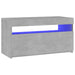 Comodă TV cu lumini LED, gri beton, 75x35x40 cm - WALTI WALTI