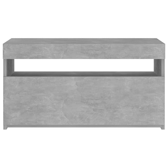 Comodă TV cu lumini LED, gri beton, 75x35x40 cm - WALTI WALTI